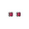 ruby cz studs