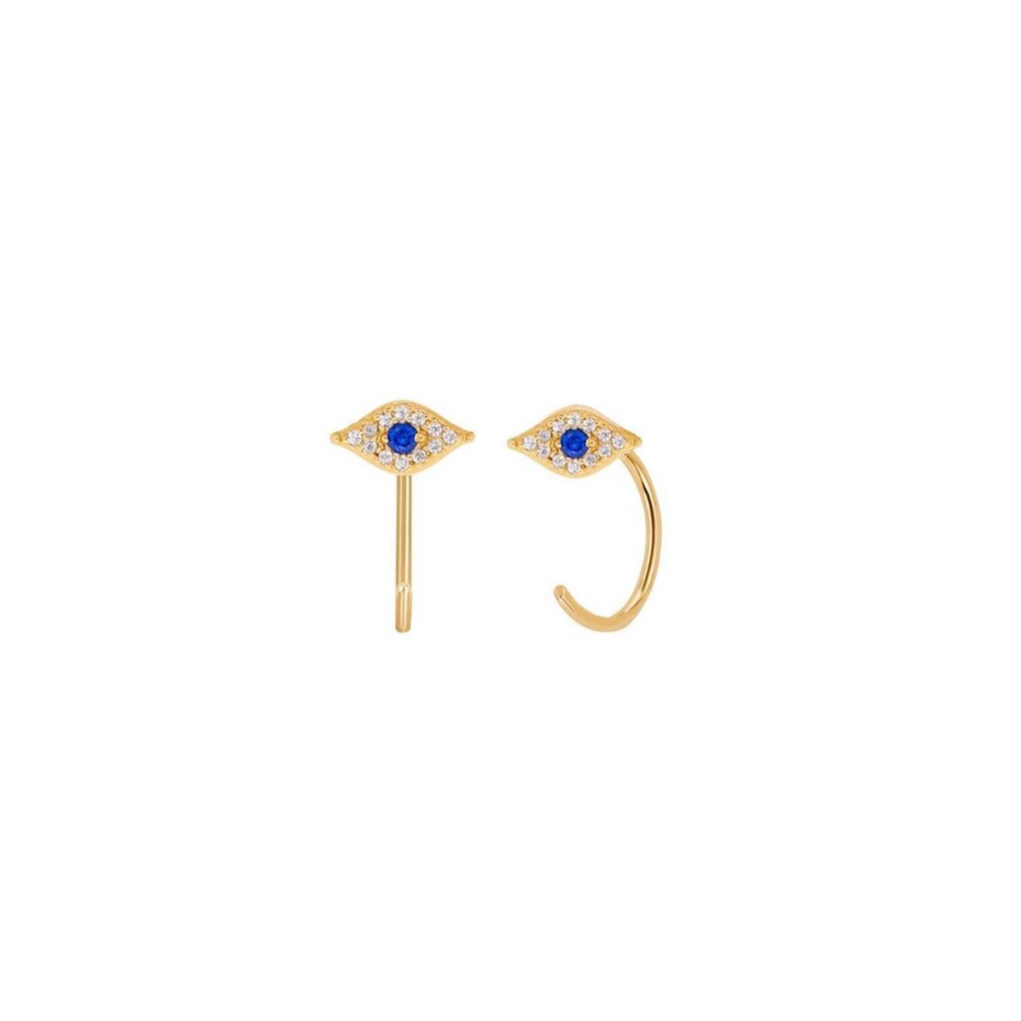 Evil Eye Loop Earring