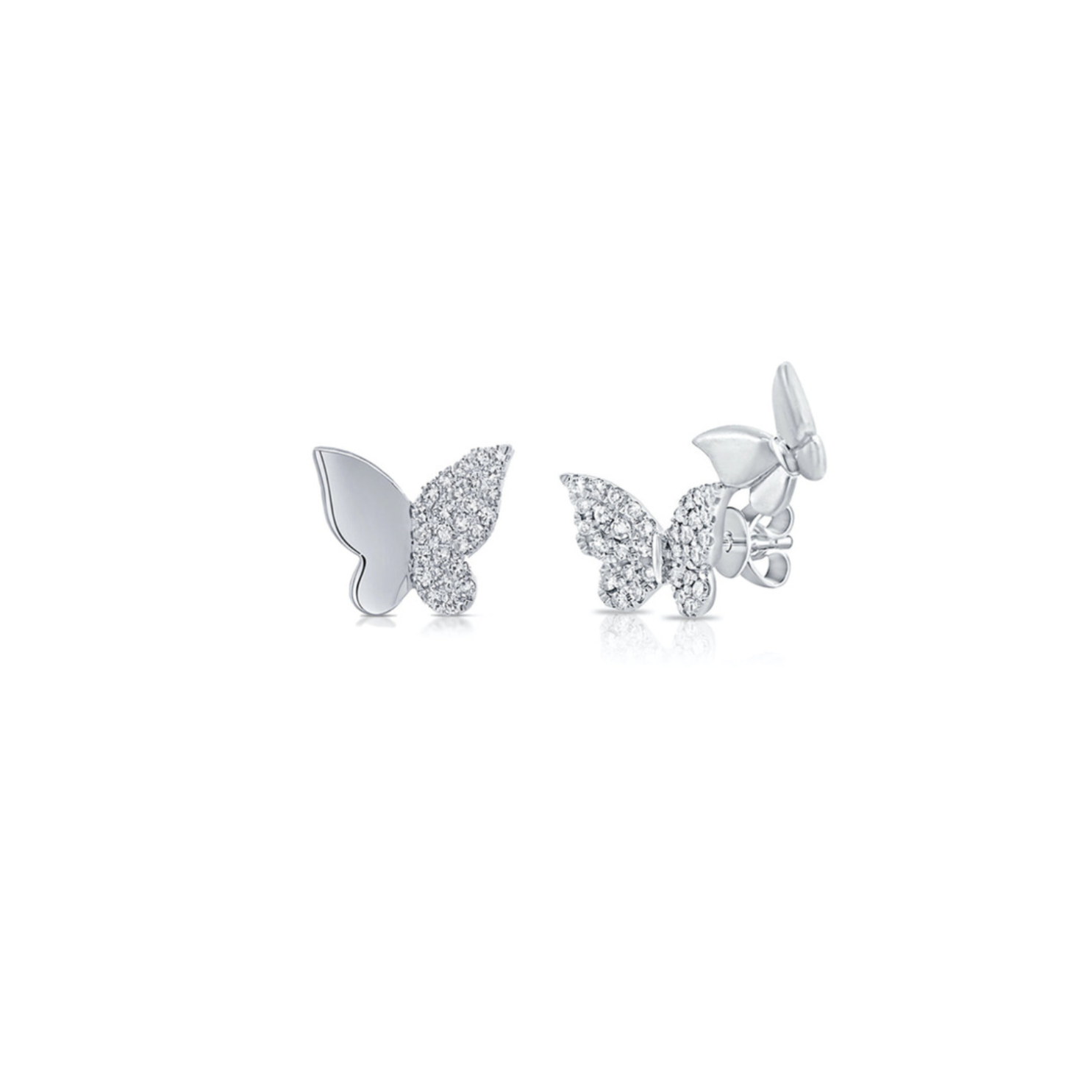 asymmetric butterfly earring