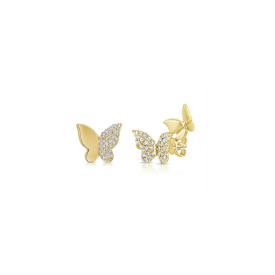 asymmetric butterfly earring