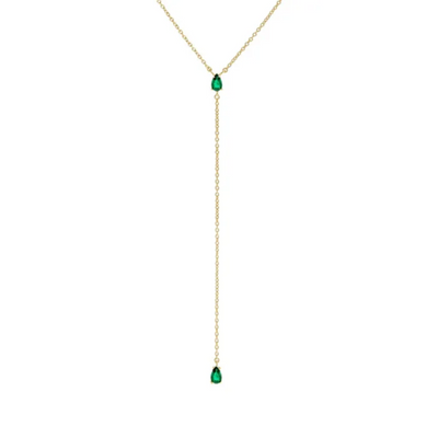 Emerald Lariat Necklaces