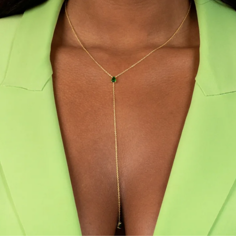 Emerald Lariat Necklaces