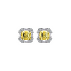 yellow cz studs