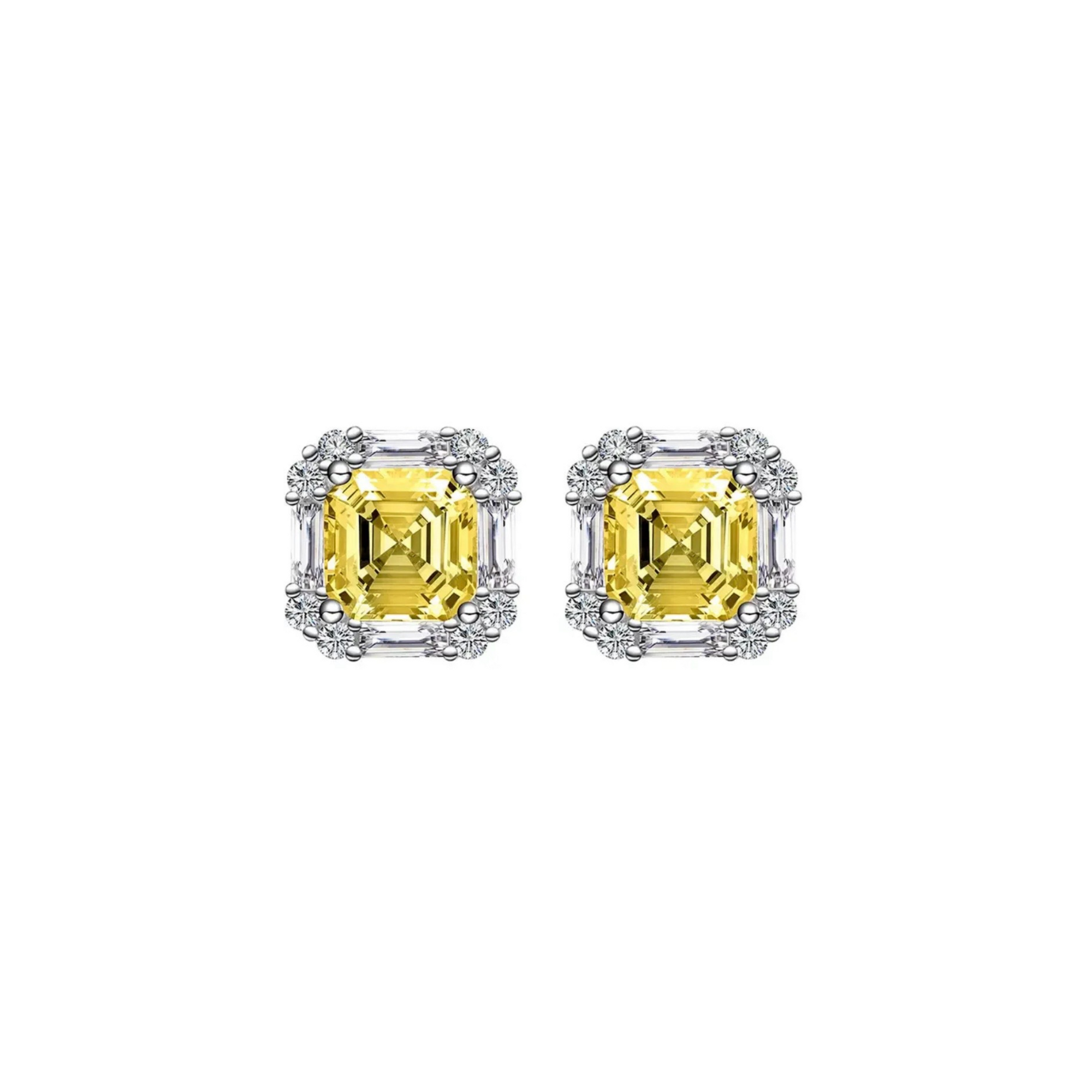 yellow cz studs