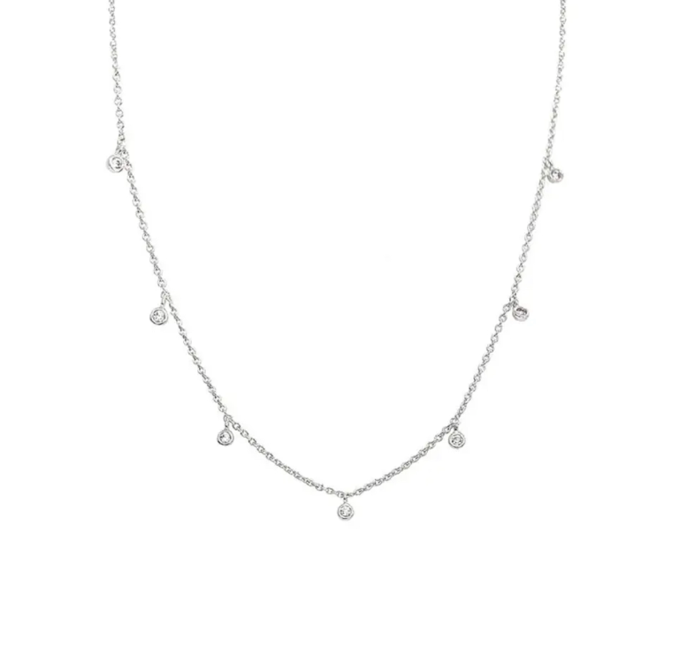 Dangling Pavé Multi Disc Choker