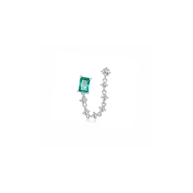 aqua tennis earring