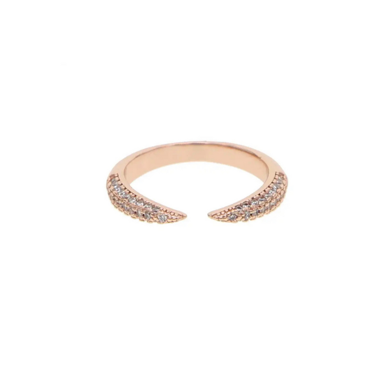 full pave Claw Ring rosegold